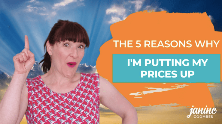 The featured image from a 'raising your prices' blog post